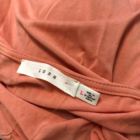 Lush Coral Pink Front Drawstring Camisole NWOT L - Picture 7 of 8